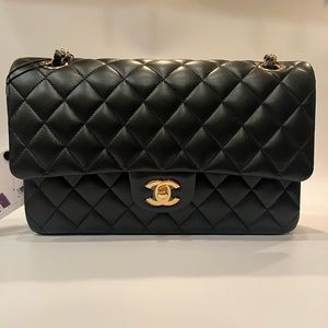 Medium Sized Lambskin Classic Chanel Bag